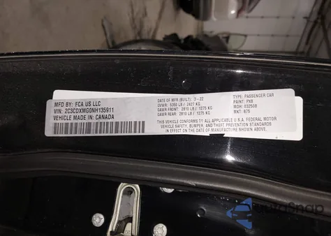 2022 Dodge Charger Gt Awd из США, поврежденный, VIN 2C3CDXMG0NH135911